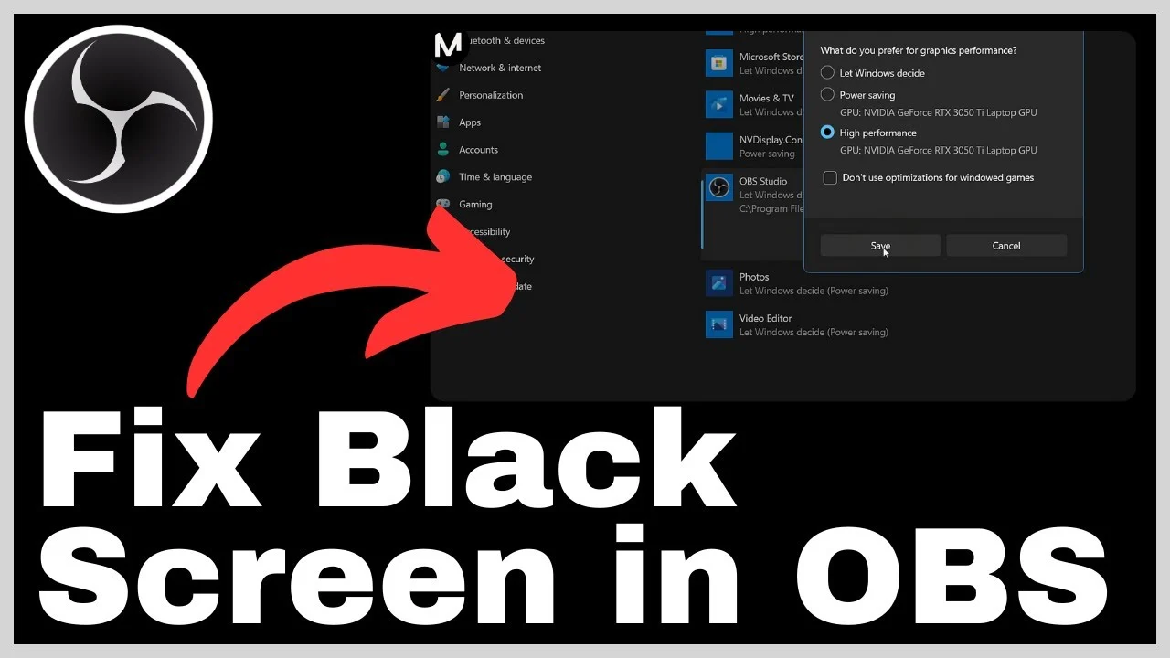 How to Fix OBS Outputting a Black Screen