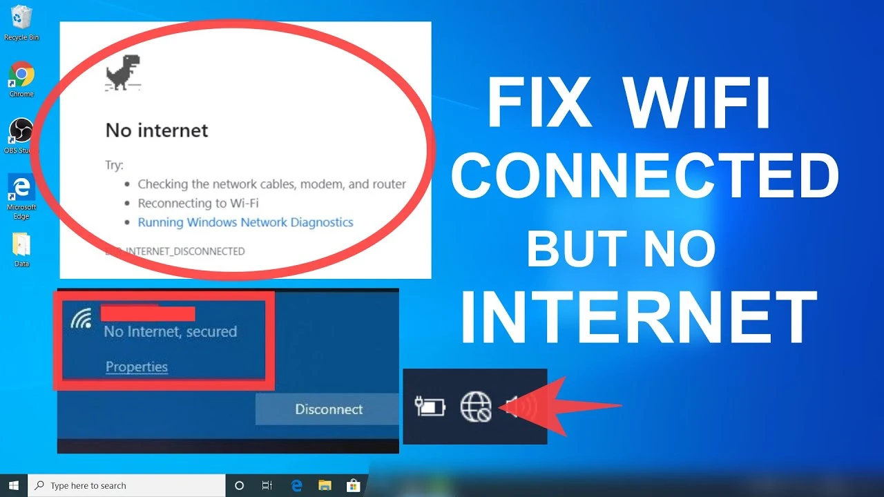 An image of What to do when the internet is connected but no access?